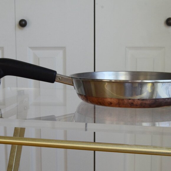 REVERE WARE 9" Stainless Steel Copper Bottom Skillet Fry Pan - Picture 2 of 8